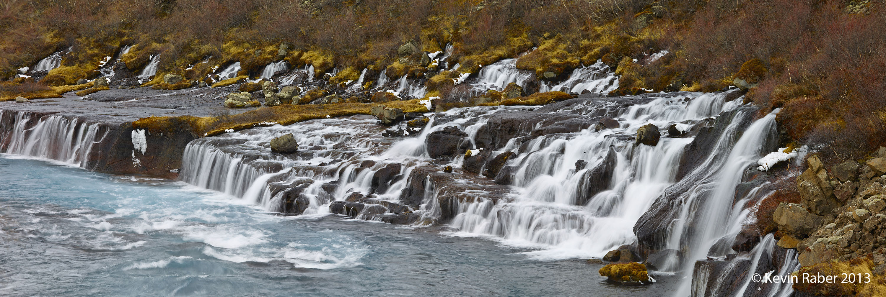 The Hraunfossar Falls