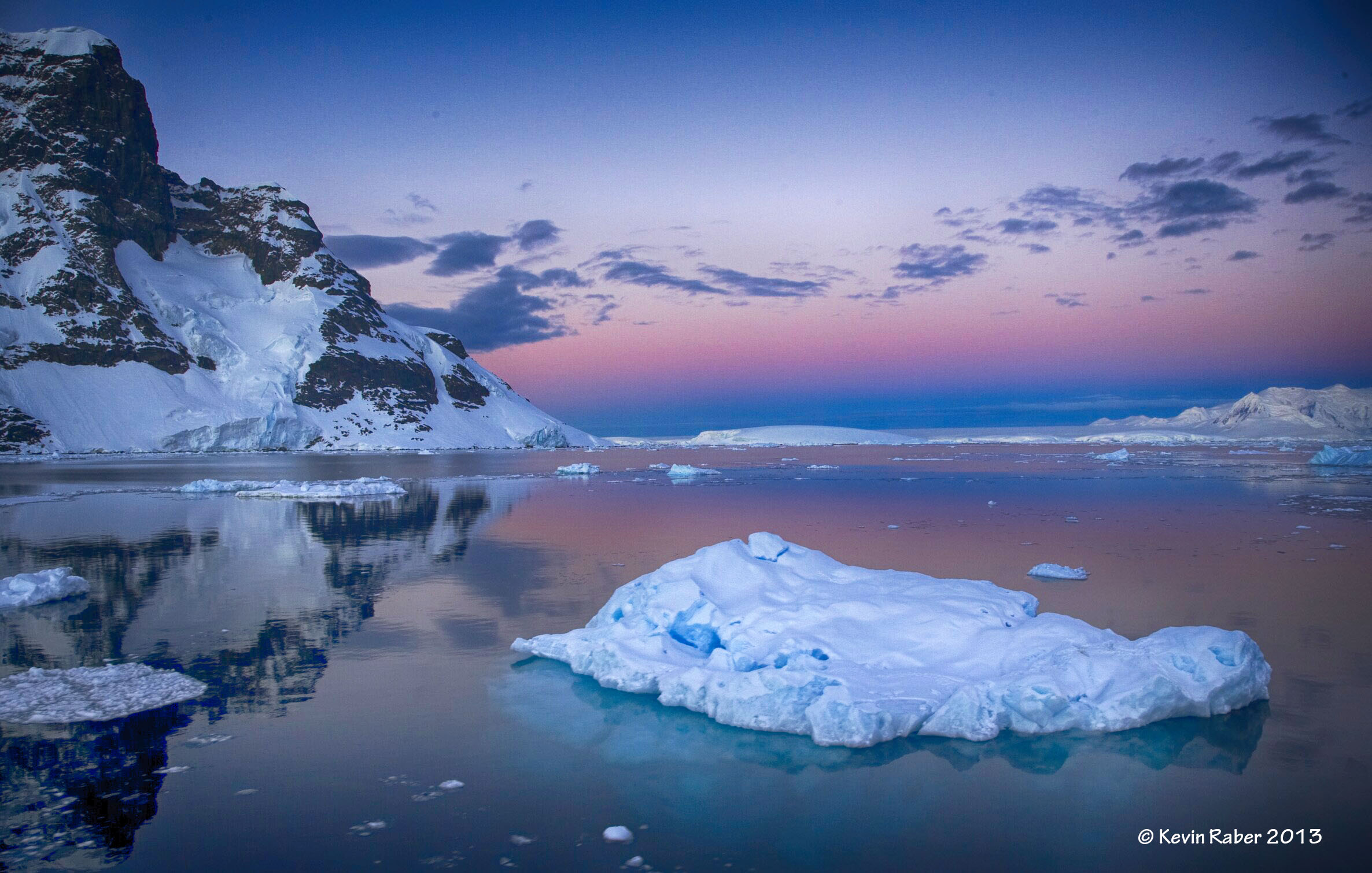 Sunset - sunrise and iceberg