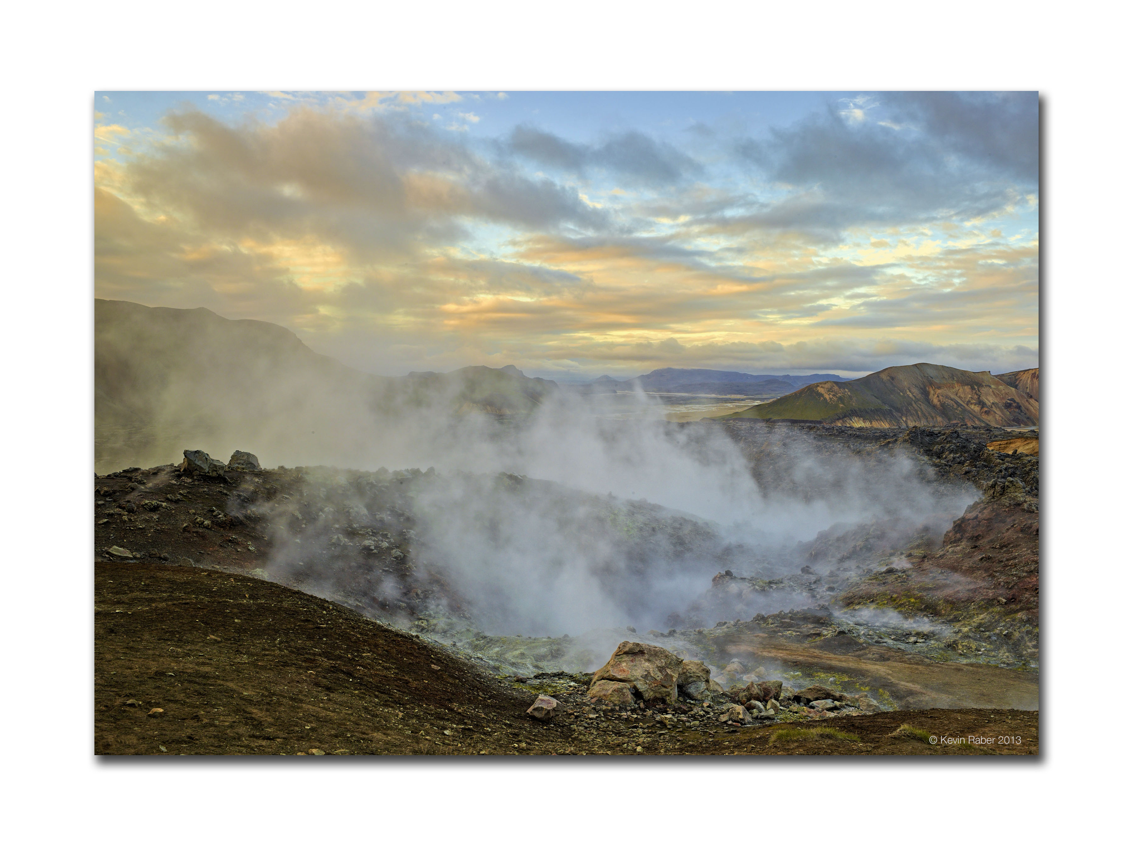 Geothermal Field, Iceland at Sunset