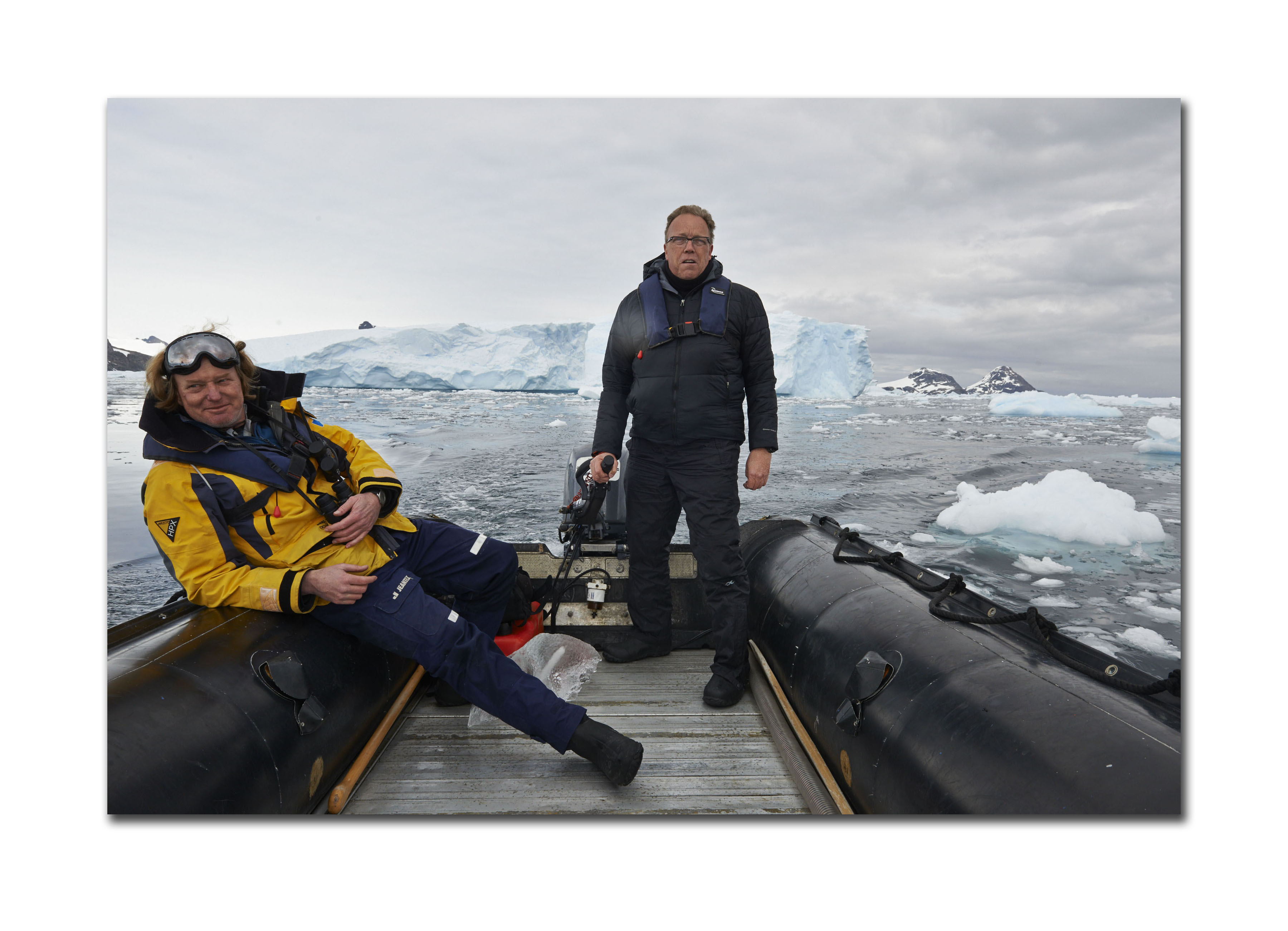 Kevin Raber navigates icebergs in Antarctica