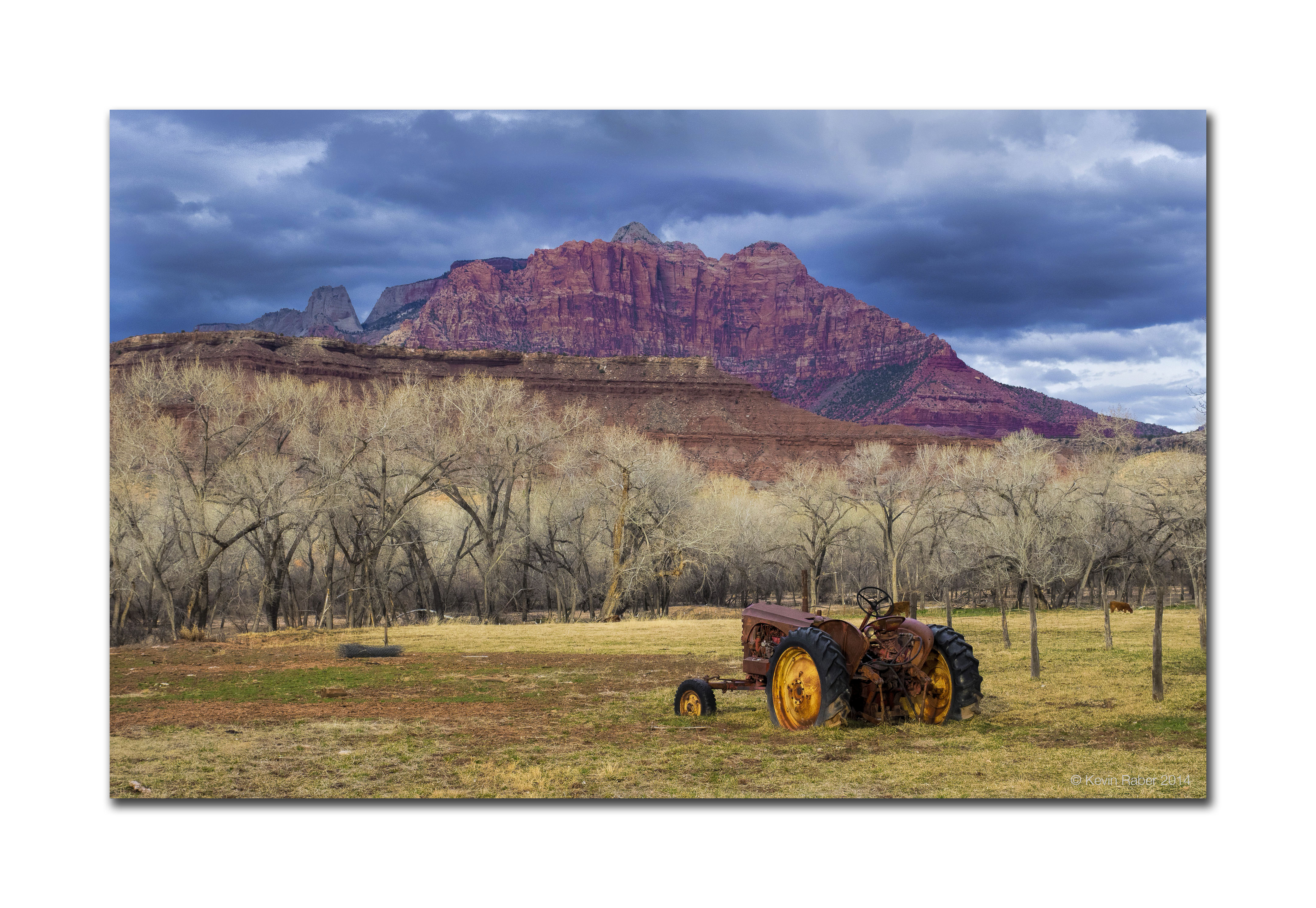 Tractor In Field, Near Zion National Park